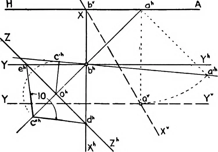 An illustration from Descriptive geometry, 1921, leaf 241