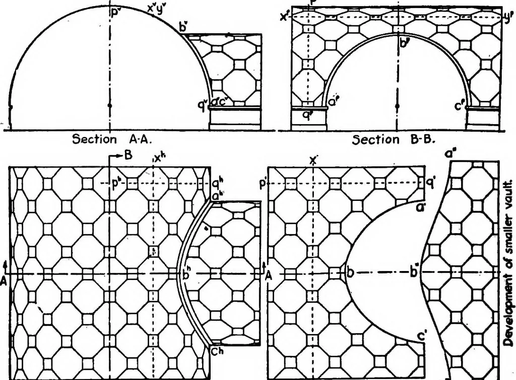 An illustration from Descriptive geometry, 1921, leaf 257