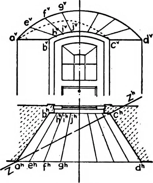 An illustration from Descriptive geometry, 1921, leaf 259