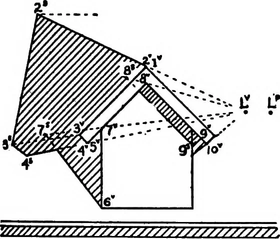 An illustration from Descriptive geometry, 1921, leaf 268