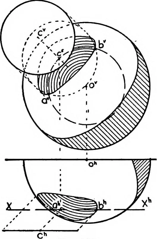 An illustration from Descriptive geometry, 1921, leaf 273
