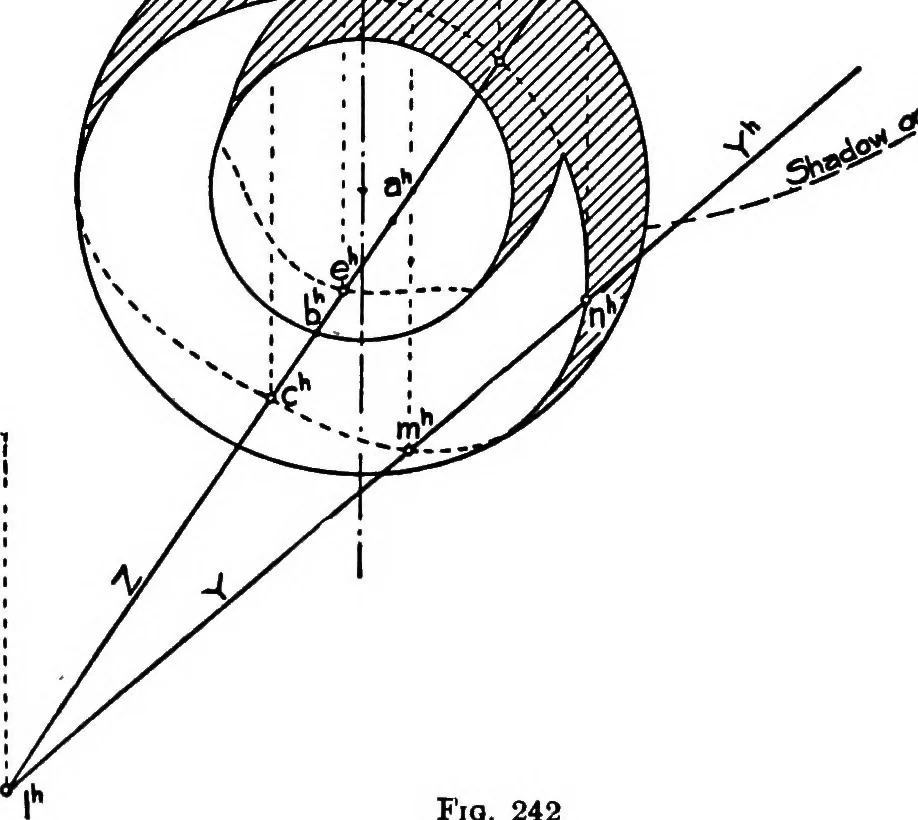 An illustration from Descriptive geometry, 1921, leaf 279