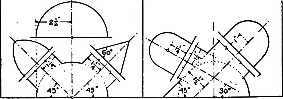 An illustration from Descriptive geometry, 1921, leaf 319