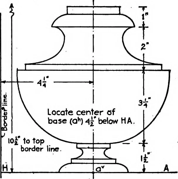 An illustration from Descriptive geometry, 1921, leaf 327
