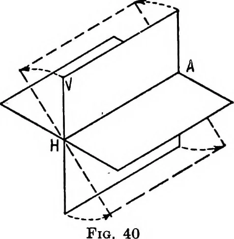 An illustration from Descriptive geometry, 1921, leaf 64