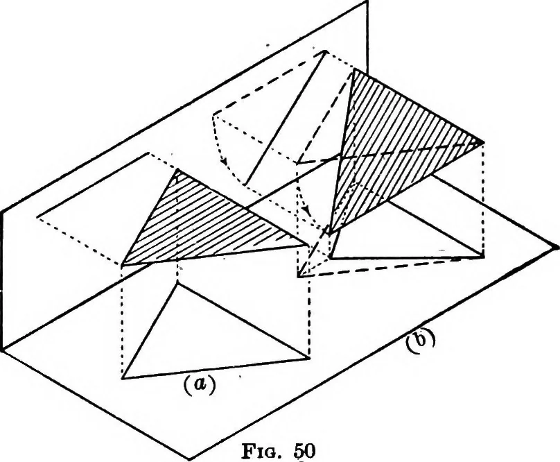 An illustration from Descriptive geometry, 1921, leaf 72