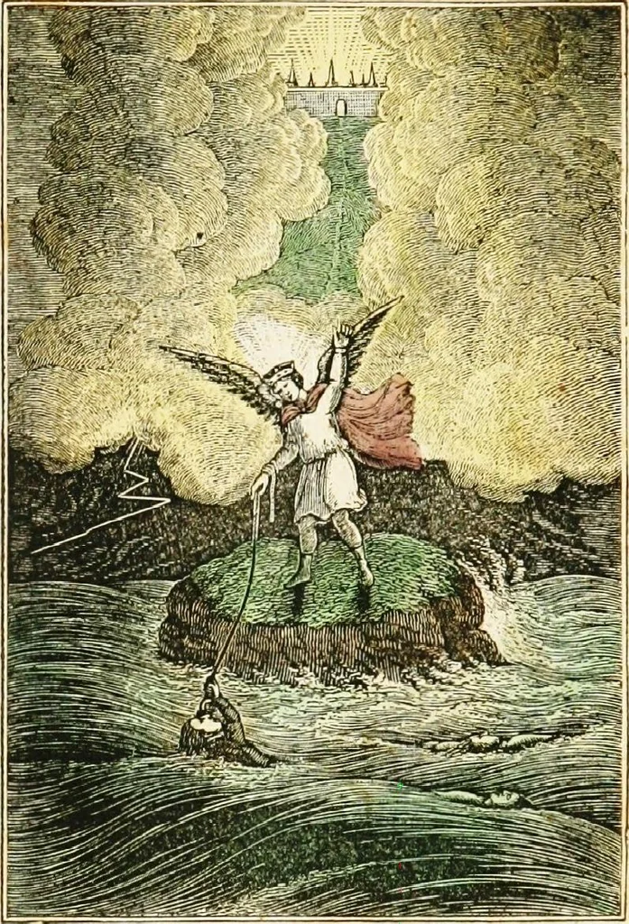An illustration from Religious emblems : being a series of emblematic engravings, with written explanations, miscellaneous observations and religious reflections, designed to illustrate divine truth in accordance with the cardinal principles of Christianity, 1860, leaf 4