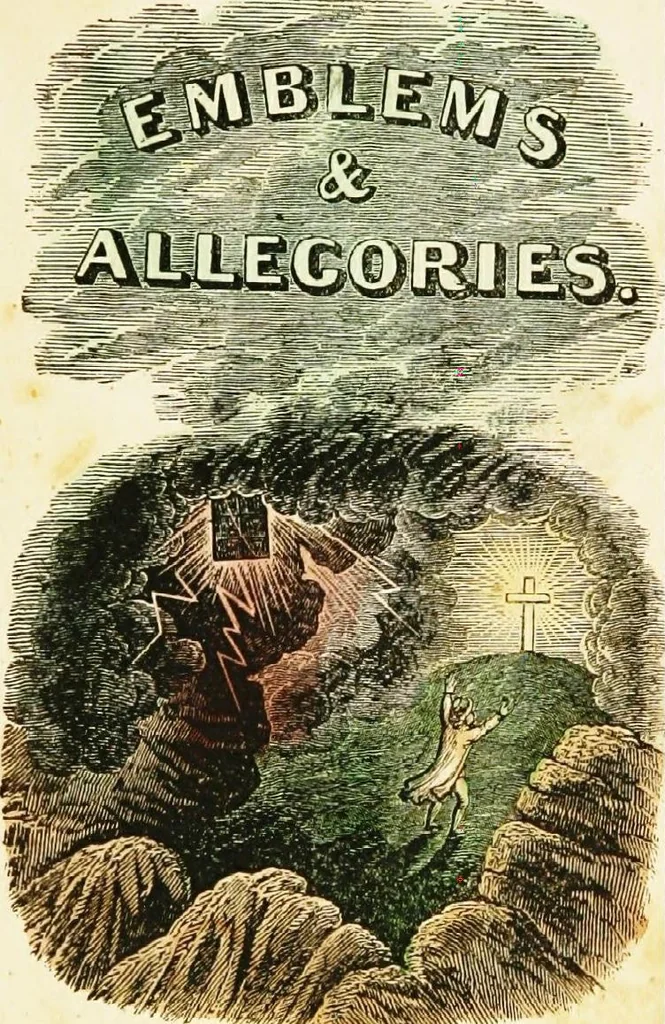 An illustration from Religious emblems : being a series of emblematic engravings, with written explanations, miscellaneous observations and religious reflections, designed to illustrate divine truth in accordance with the cardinal principles of Christianity, 1860, leaf 5