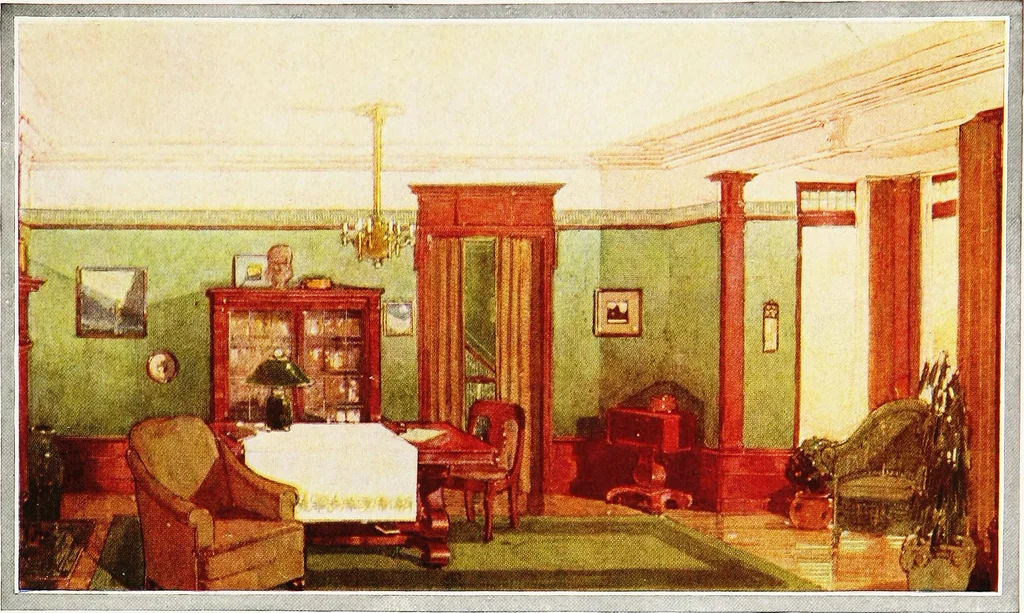 An illustration from Book of home building and decoration, prepared in cooperation with and under the direction of the leading manufacturers of the country, 1912, leaf 129