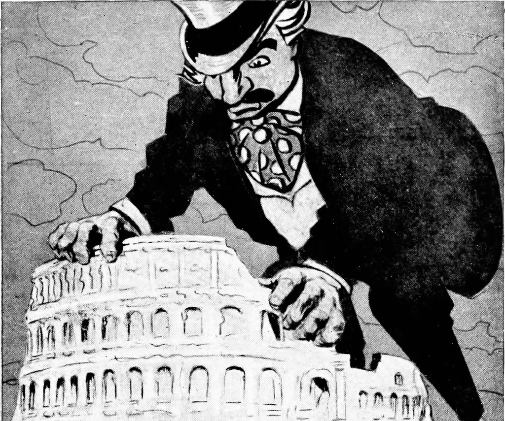 An illustration from Confessions of a caricaturist, 1917, leaf 36