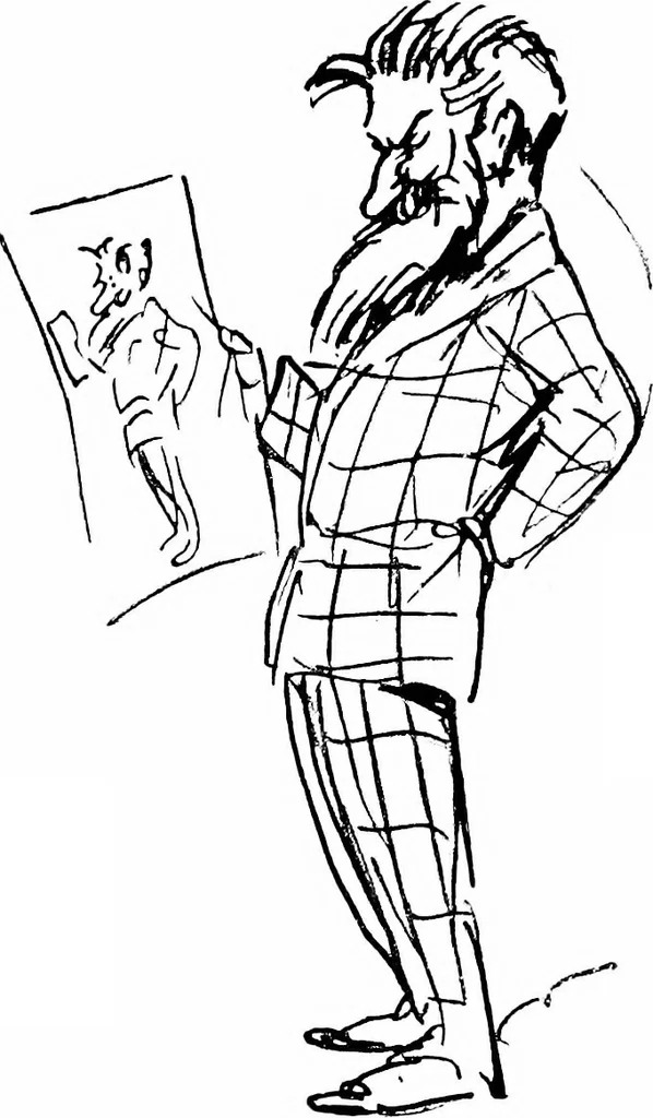 An illustration from Confessions of a caricaturist, 1917, leaf 66
