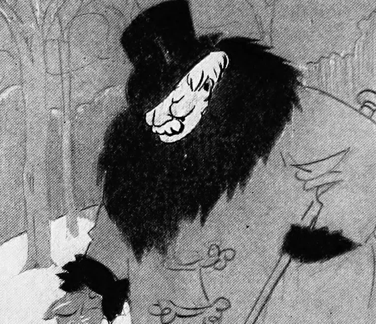 An illustration from Confessions of a caricaturist, 1917, leaf 9