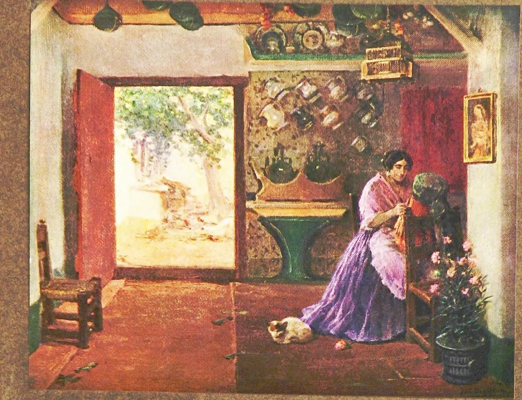 An illustration from Spanish painting;, 1921, leaf 124