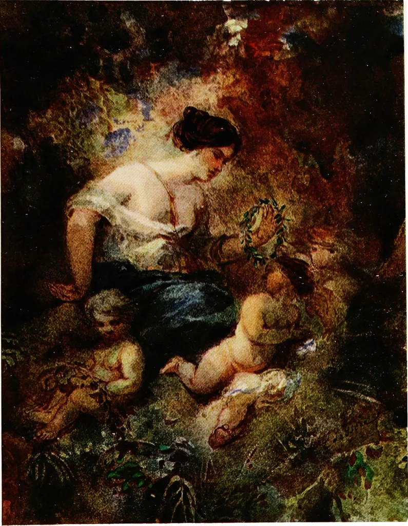 An illustration from The Royal institute of painters in water colours, 1906, leaf 114