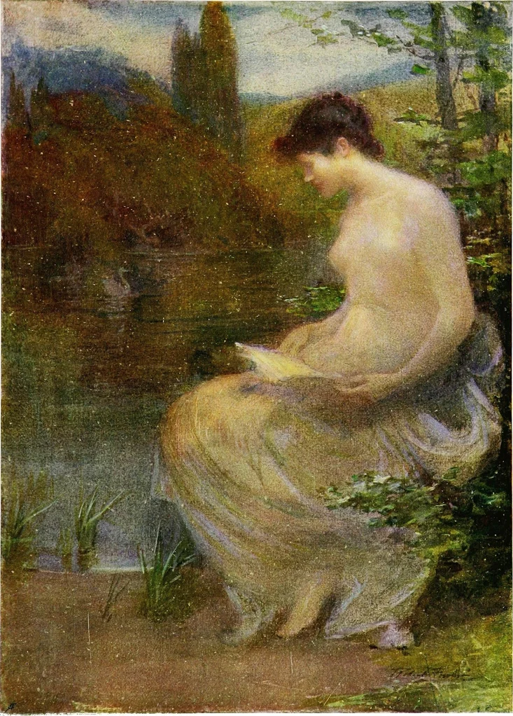 An illustration from The Royal institute of painters in water colours, 1906, leaf 120