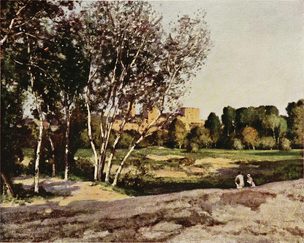 An illustration from Sketching grounds, 1909, leaf 196