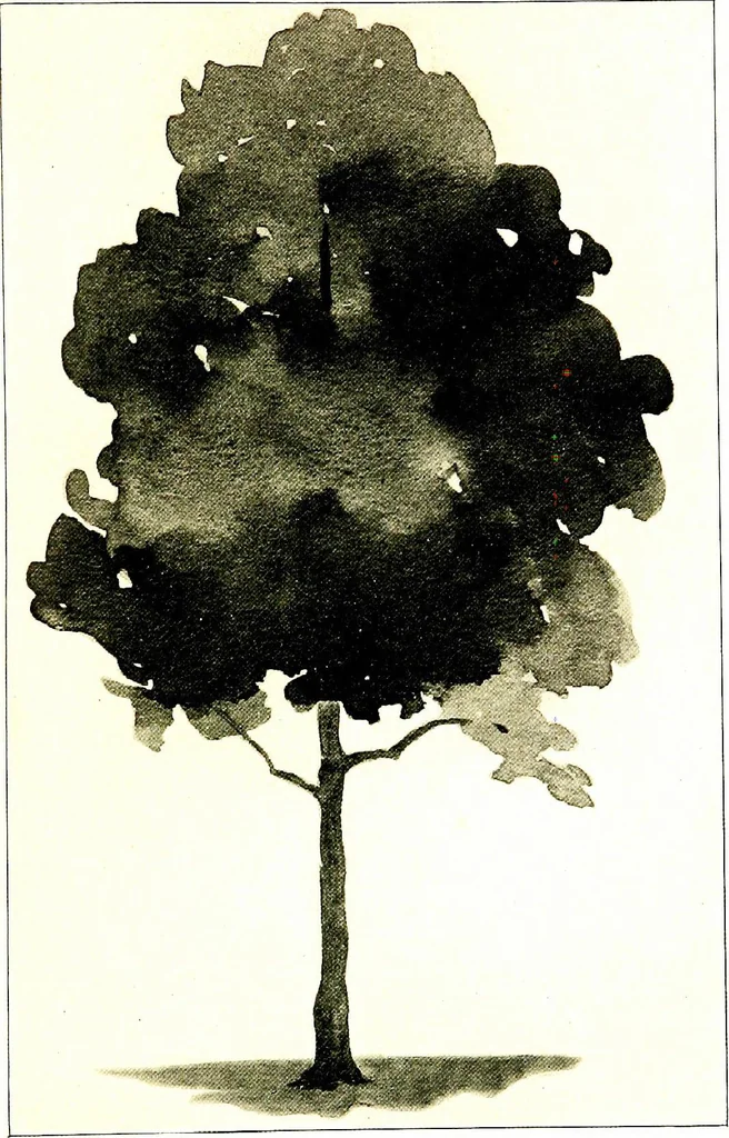 An illustration from A Course in water color for the first eight years in school; with illustrative plates in color and in black-and-white, 1900, leaf 103