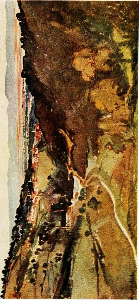 An illustration from The development of British landscape painting in water-colours, 1918, leaf 55