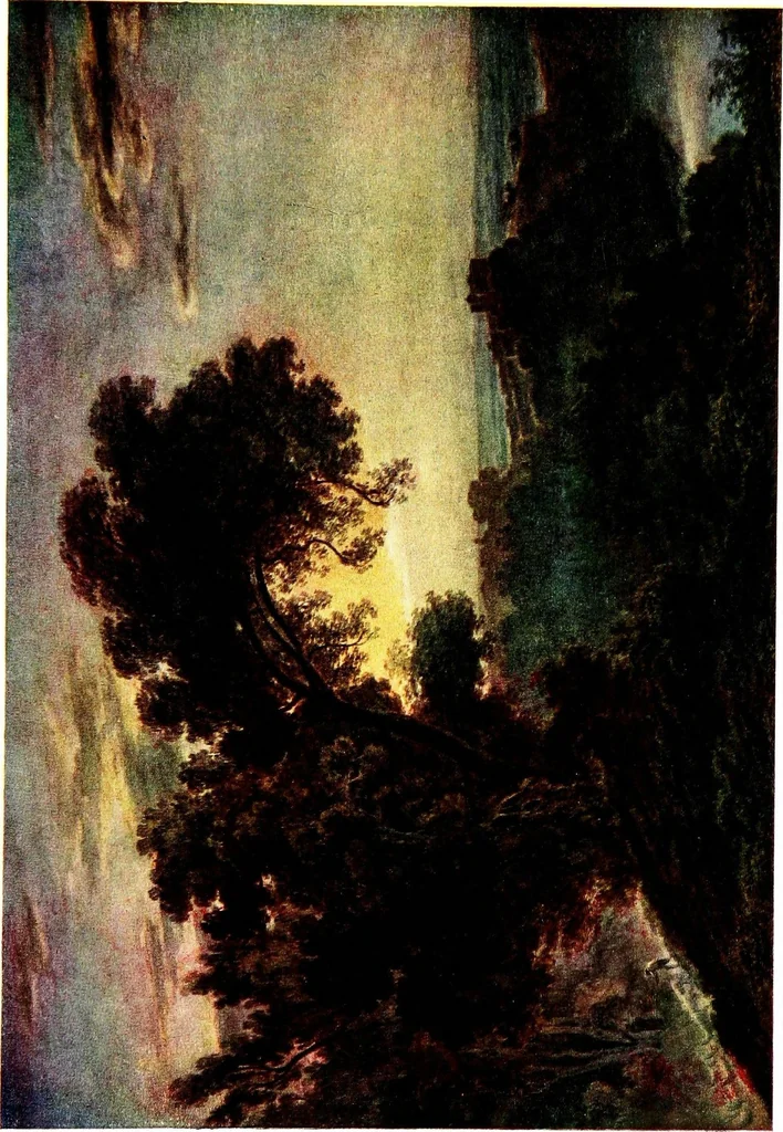 An illustration from The development of British landscape painting in water-colours, 1918, leaf 9