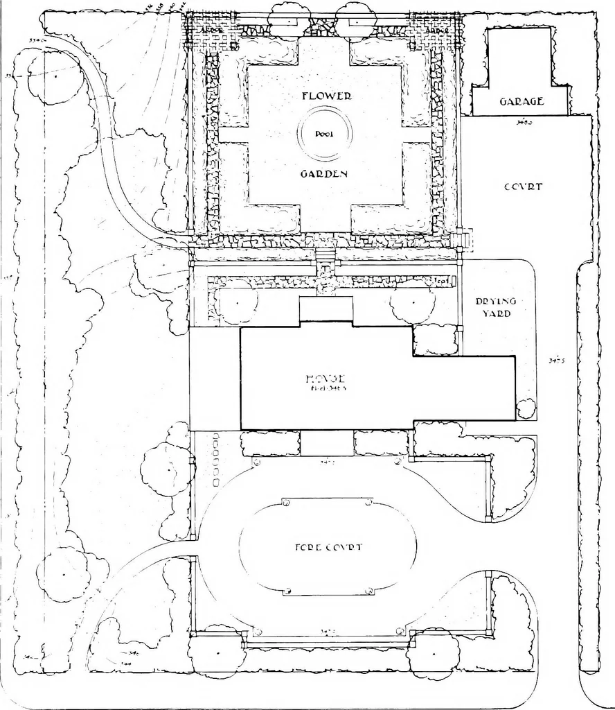 An illustration from The livable house, its garden, 1917, leaf 37