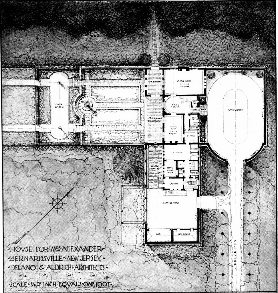 An illustration from The livable house, its garden, 1917, leaf 39