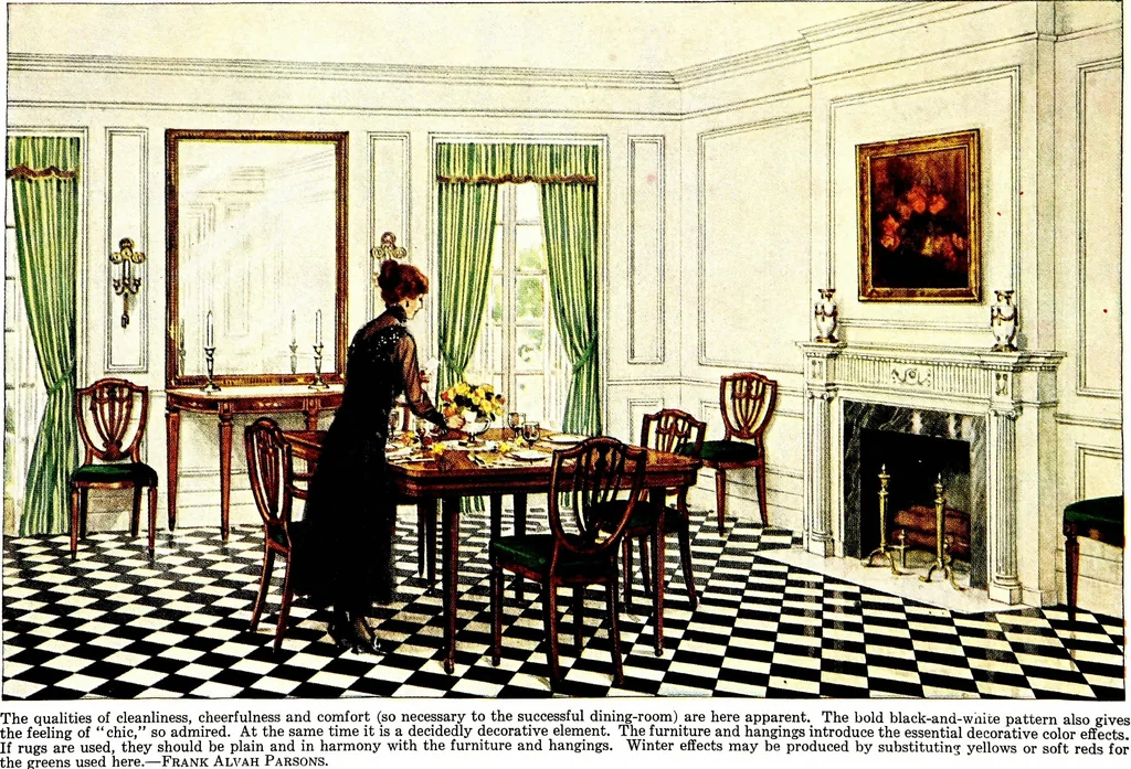 An illustration from The art of home furnishing and decoration, 1918, leaf 50