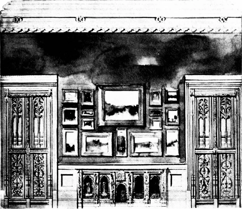 An illustration from Decorative elements in architecture; random observations on the eternal fitness of things from a decorative point of view, 1917, leaf 134
