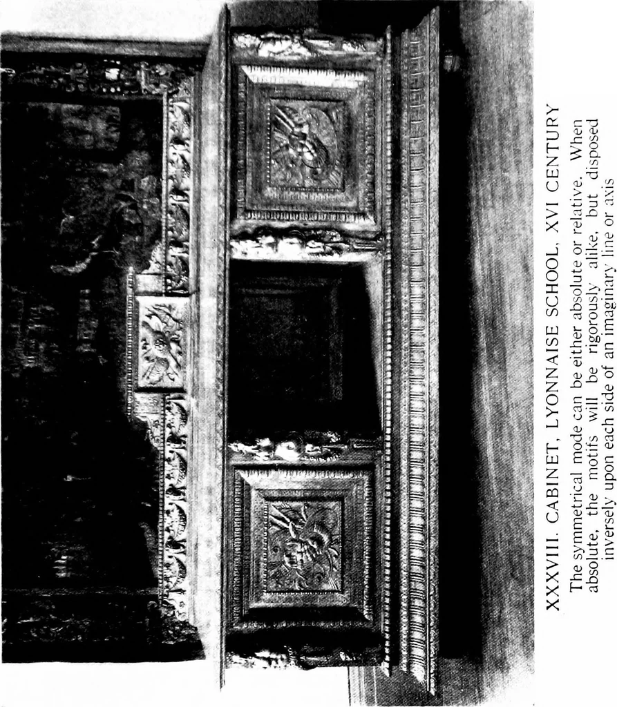 An illustration from Decorative elements in architecture; random observations on the eternal fitness of things from a decorative point of view, 1917, leaf 148