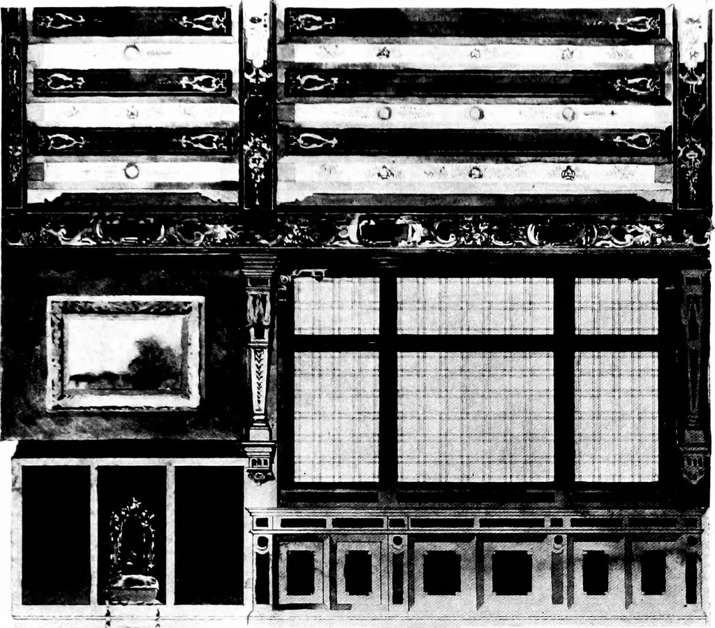 An illustration from Decorative elements in architecture; random observations on the eternal fitness of things from a decorative point of view, 1917, leaf 150