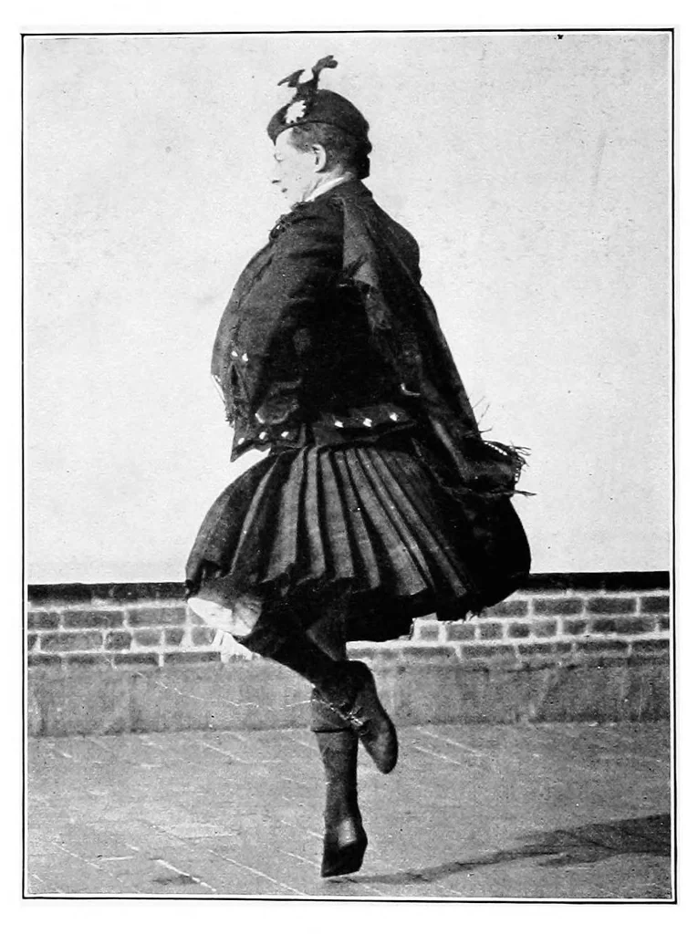 An illustration from Folk-dances and singing games; Dances of the people, 1909, leaf 39