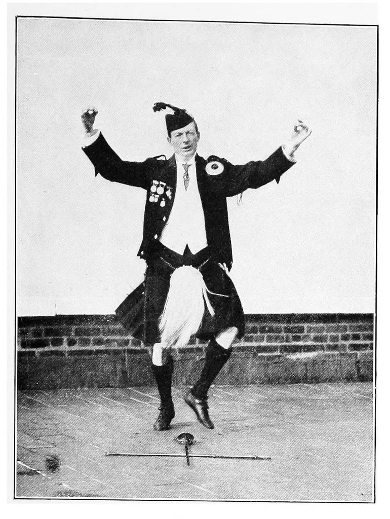 An illustration from Folk-dances and singing games; Dances of the people, 1909, leaf 50