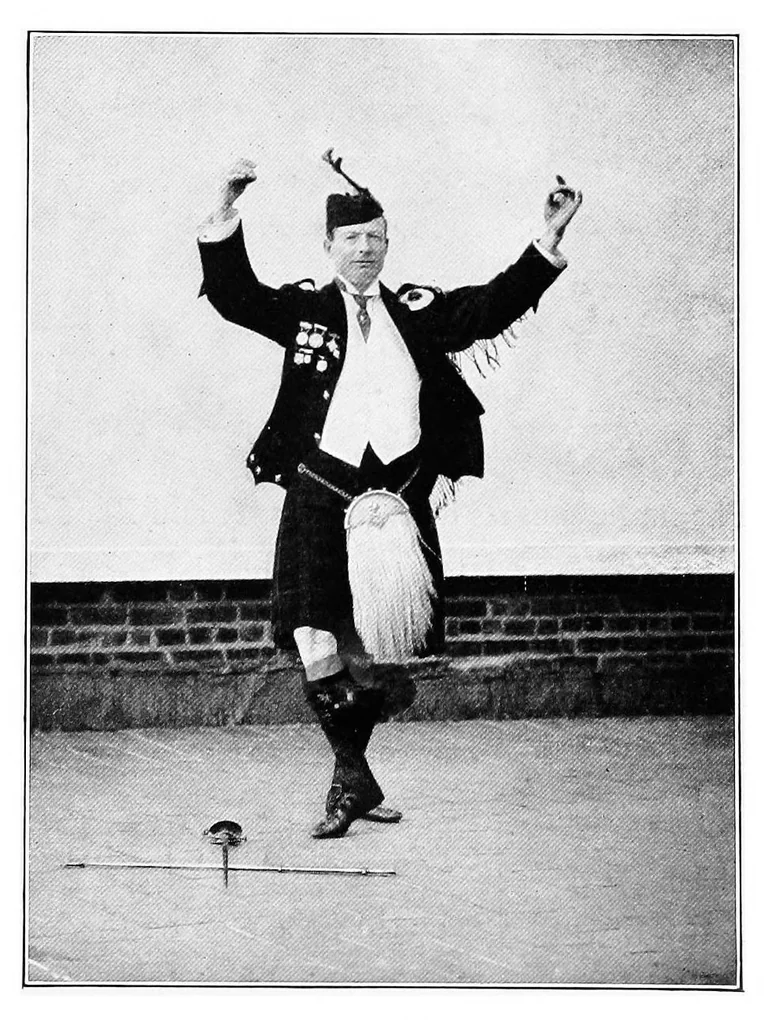 An illustration from Folk-dances and singing games; Dances of the people, 1909, leaf 54