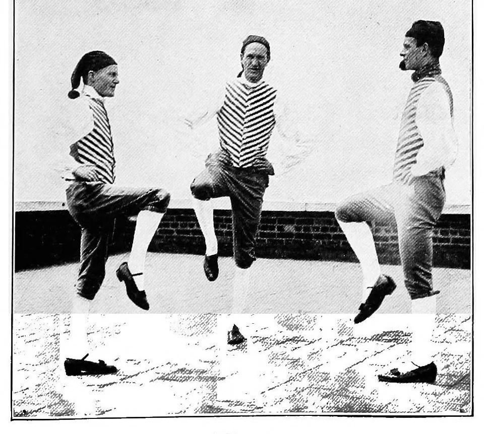 An illustration from Folk-dances and singing games; Dances of the people, 1909, leaf 86
