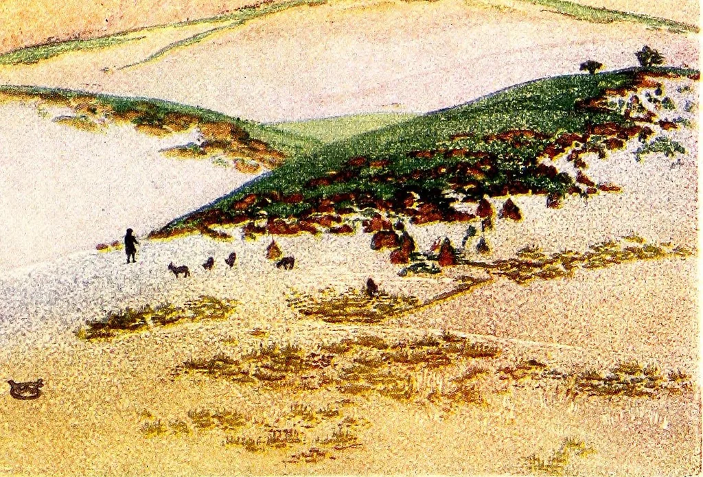 An illustration from The graphic arts of Great Britain; drawing, line-engraving, etching, mezzotint, aquatint, lithography, woodengraving, colour-printing, 1917, leaf 136