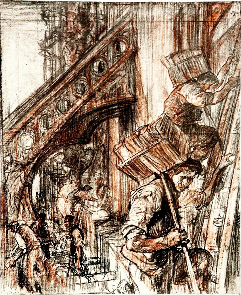 An illustration from The graphic arts of Great Britain; drawing, line-engraving, etching, mezzotint, aquatint, lithography, woodengraving, colour-printing, 1917, leaf 44