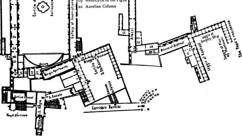 An illustration from The art of the Vatican; a brief history of the palace, and an account of the principal works of art within its walls, 1903, leaf 21