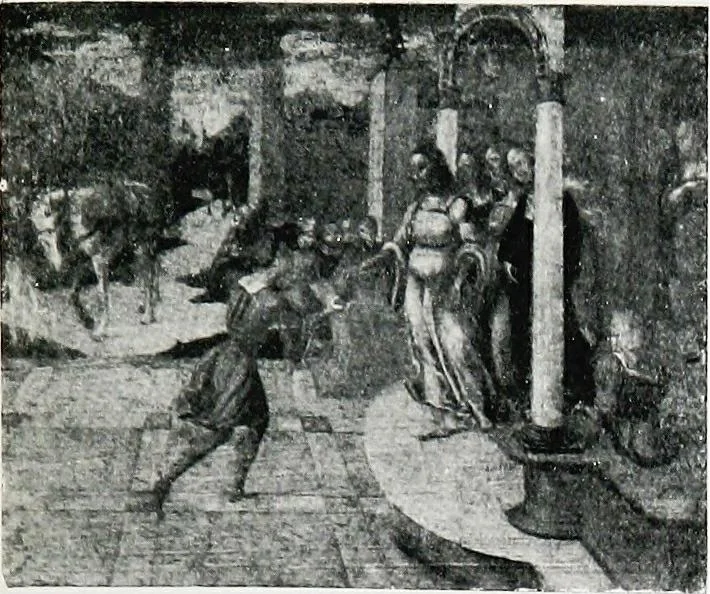 An illustration from A descriptive catalogue of the pictures in the Fitzwilliam museum, comp. largely from materials supplied by Sidney Colvin .., 1902, leaf 352