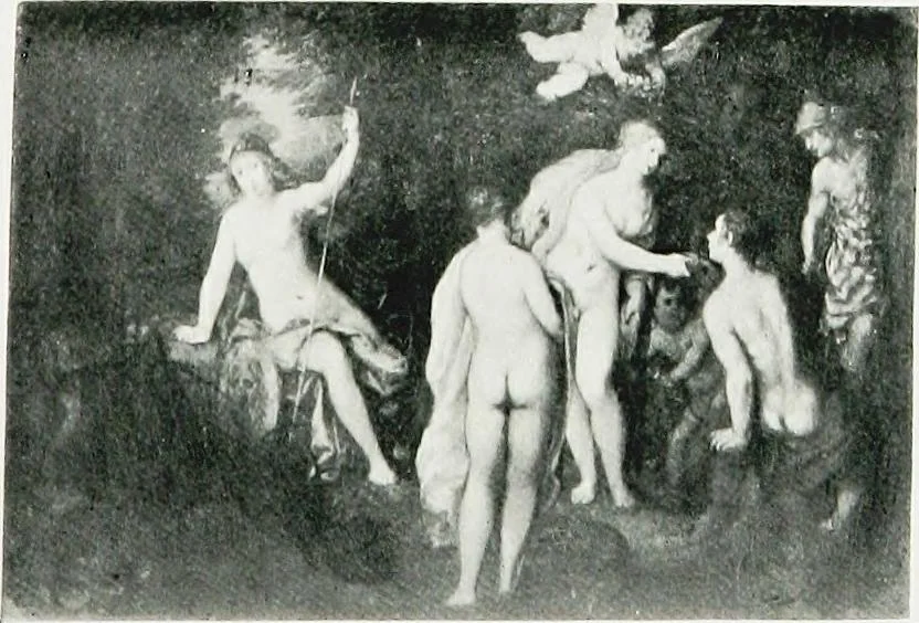 An illustration from A descriptive catalogue of the pictures in the Fitzwilliam museum, comp. largely from materials supplied by Sidney Colvin .., 1902, leaf 38