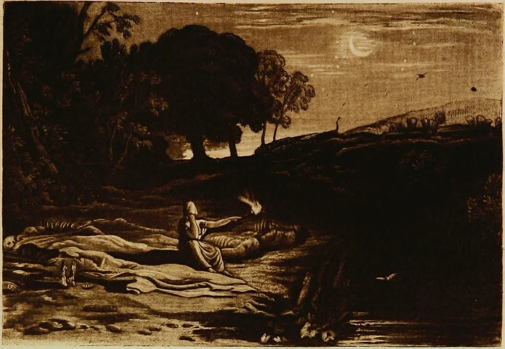 An illustration from A catalogue of the collection of prints from the Liber studiorum of Joseph Mallord William Turner, formed by the late Francis Bullard, of Boston, Massachusetts, and bequeathed by him to the Museum of fine arts in Boston, 1916, leaf 110