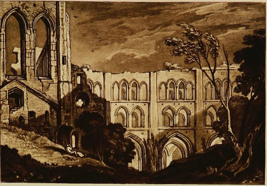 An illustration from A catalogue of the collection of prints from the Liber studiorum of Joseph Mallord William Turner, formed by the late Francis Bullard, of Boston, Massachusetts, and bequeathed by him to the Museum of fine arts in Boston, 1916, leaf 120