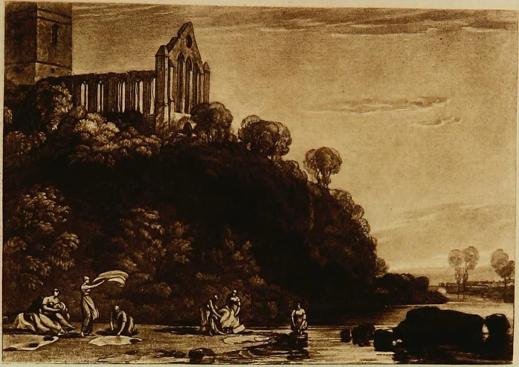 An illustration from A catalogue of the collection of prints from the Liber studiorum of Joseph Mallord William Turner, formed by the late Francis Bullard, of Boston, Massachusetts, and bequeathed by him to the Museum of fine arts in Boston, 1916, leaf 132