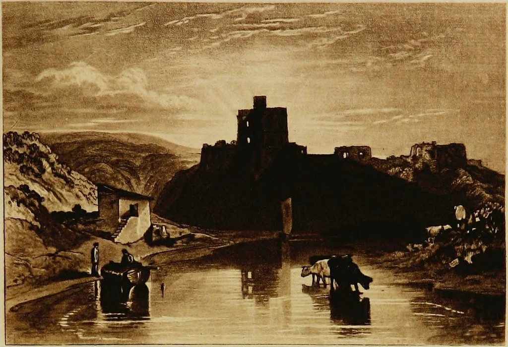 An illustration from A catalogue of the collection of prints from the Liber studiorum of Joseph Mallord William Turner, formed by the late Francis Bullard, of Boston, Massachusetts, and bequeathed by him to the Museum of fine arts in Boston, 1916, leaf 134
