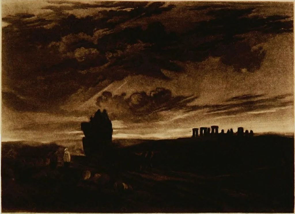 An illustration from A catalogue of the collection of prints from the Liber studiorum of Joseph Mallord William Turner, formed by the late Francis Bullard, of Boston, Massachusetts, and bequeathed by him to the Museum of fine arts in Boston, 1916, leaf 184