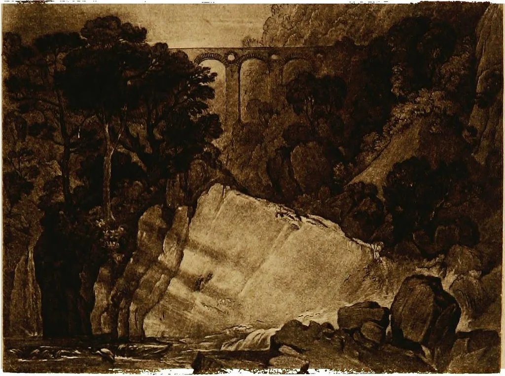 An illustration from A catalogue of the collection of prints from the Liber studiorum of Joseph Mallord William Turner, formed by the late Francis Bullard, of Boston, Massachusetts, and bequeathed by him to the Museum of fine arts in Boston, 1916, leaf 188