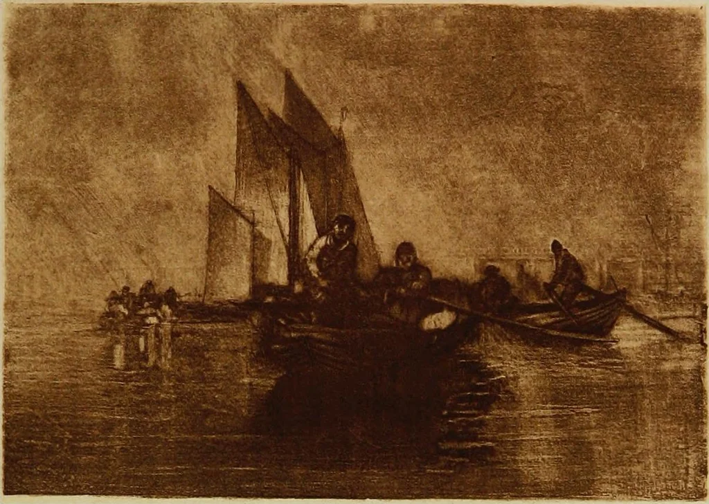 An illustration from A catalogue of the collection of prints from the Liber studiorum of Joseph Mallord William Turner, formed by the late Francis Bullard, of Boston, Massachusetts, and bequeathed by him to the Museum of fine arts in Boston, 1916, leaf 200