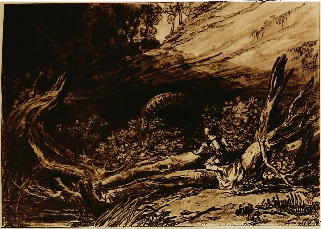 An illustration from A catalogue of the collection of prints from the Liber studiorum of Joseph Mallord William Turner, formed by the late Francis Bullard, of Boston, Massachusetts, and bequeathed by him to the Museum of fine arts in Boston, 1916, leaf 26