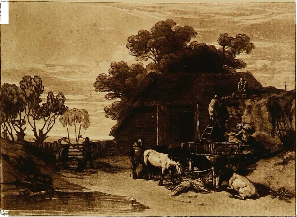 An illustration from A catalogue of the collection of prints from the Liber studiorum of Joseph Mallord William Turner, formed by the late Francis Bullard, of Boston, Massachusetts, and bequeathed by him to the Museum of fine arts in Boston, 1916, leaf 30