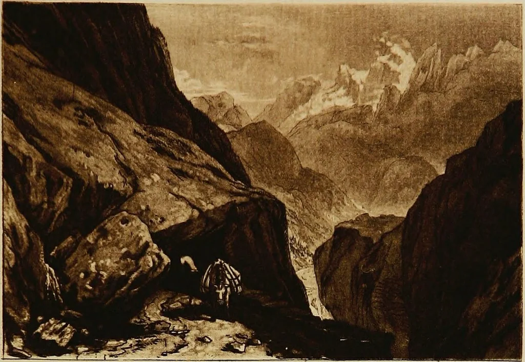 An illustration from A catalogue of the collection of prints from the Liber studiorum of Joseph Mallord William Turner, formed by the late Francis Bullard, of Boston, Massachusetts, and bequeathed by him to the Museum of fine arts in Boston, 1916, leaf 34