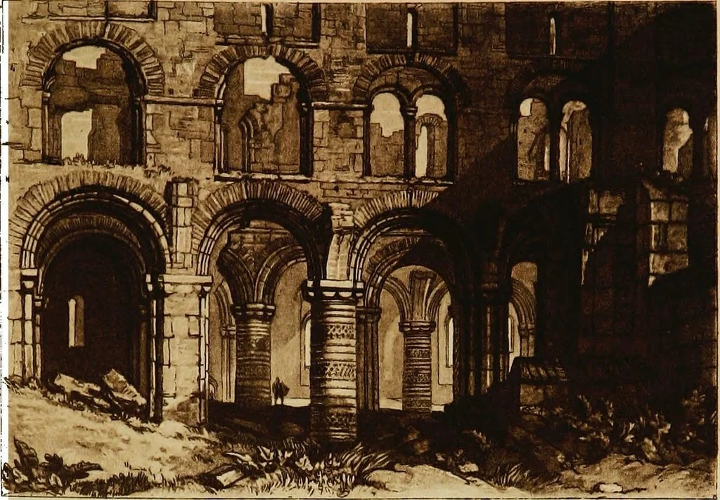 An illustration from A catalogue of the collection of prints from the Liber studiorum of Joseph Mallord William Turner, formed by the late Francis Bullard, of Boston, Massachusetts, and bequeathed by him to the Museum of fine arts in Boston, 1916, leaf 38