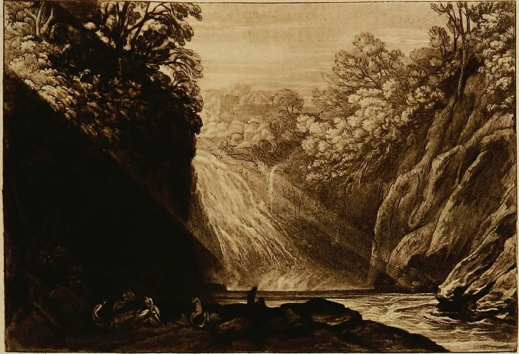 An illustration from A catalogue of the collection of prints from the Liber studiorum of Joseph Mallord William Turner, formed by the late Francis Bullard, of Boston, Massachusetts, and bequeathed by him to the Museum of fine arts in Boston, 1916, leaf 52